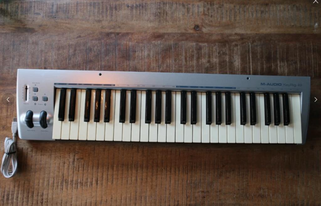 Midi Keyboard M-audio KeyRig 49, Ophalen of Verzenden, Zo goed als nieuw, Aanslaggevoelig, 49 toetsen