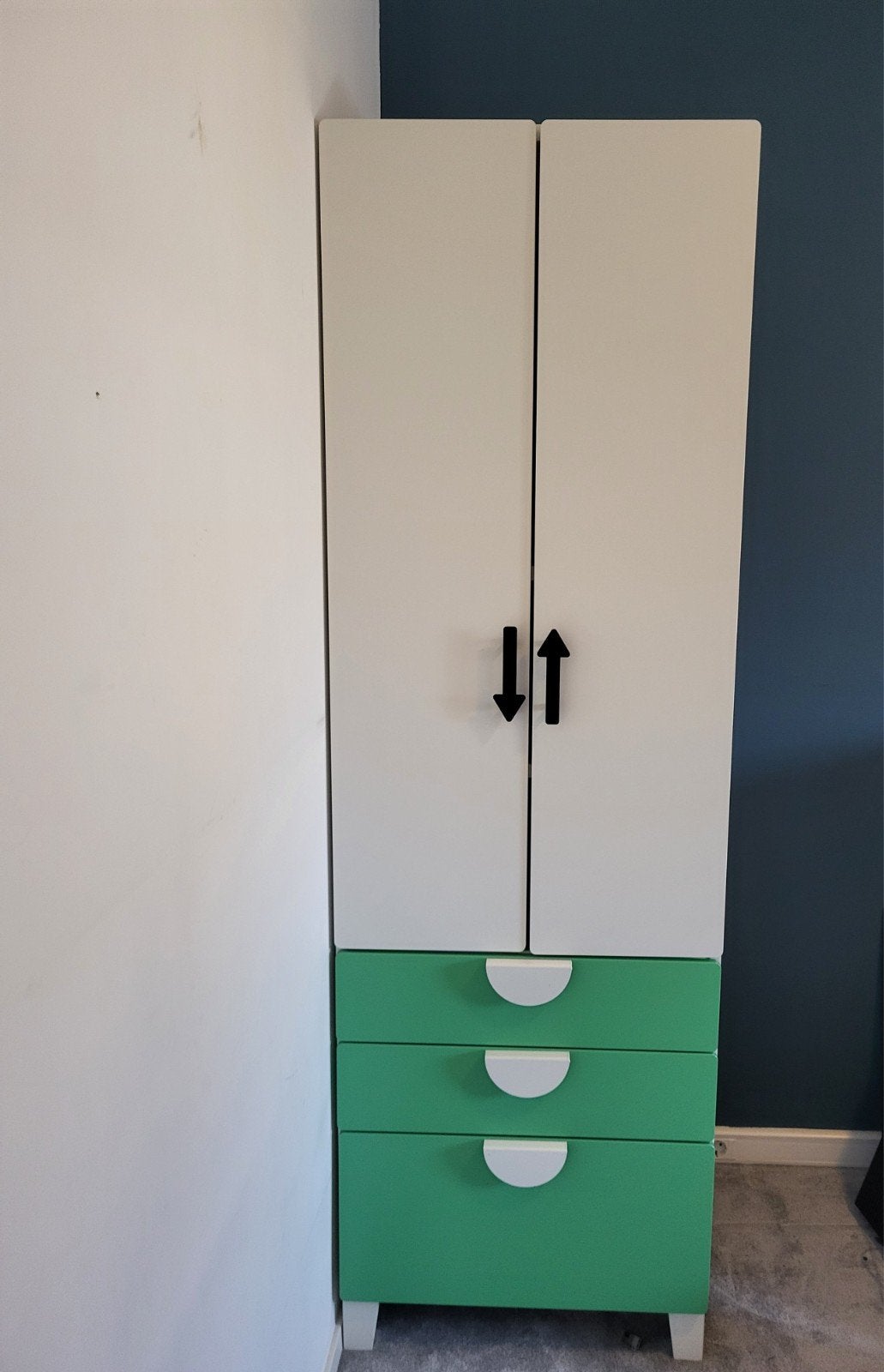 IKEA SMÅSTAD / PLATSA kledingkast met lades, 50 tot 70 cm, 105 cm of meer, Ophalen of Verzenden, Zo goed als nieuw