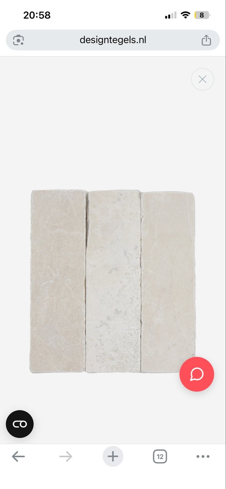 2 Dozen Brick Bottocino Tegels - Handgemaakt Natuursteen, Ophalen, Nieuw, Minder dan 20 cm, 20 tot 40 cm