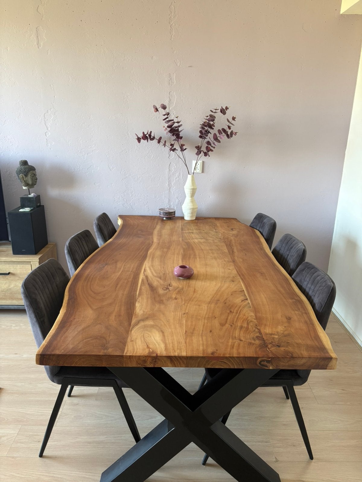 Prachtige eettafel en stoelen, Ophalen, Zo goed als nieuw, Hout, Vijf, Zes of meer stoelen