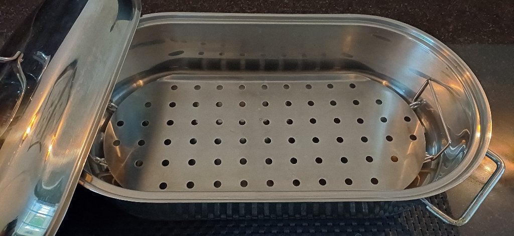 Vispan WMF zware kwaliteit, Met deksel, Ophalen of Verzenden, Zo goed als nieuw, Rvs
