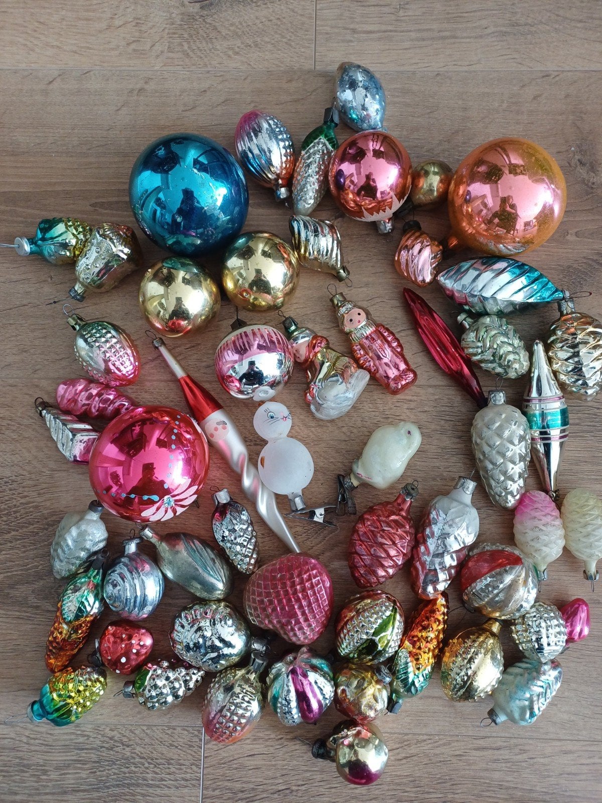 Oude kerstballen van glas 50 stuks, Diversen, Kerst, Ophalen of Verzenden