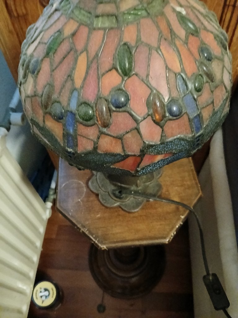 Tiffan glas in lood lamp, Ophalen of Verzenden