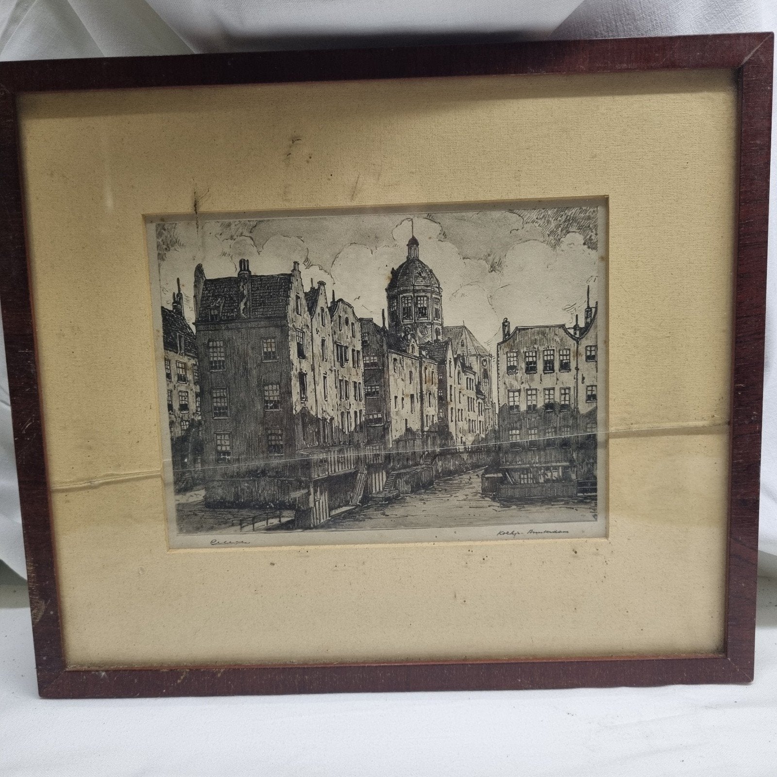 Ets van Kolkyn, Amsterdam - Stadsgezicht, Antiek en Kunst, Ophalen