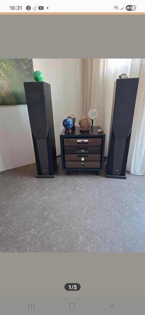 Complete Thule installatie met Elac boxen, Gebruikt, 70 watt of meer, Overige spelers, Ophalen