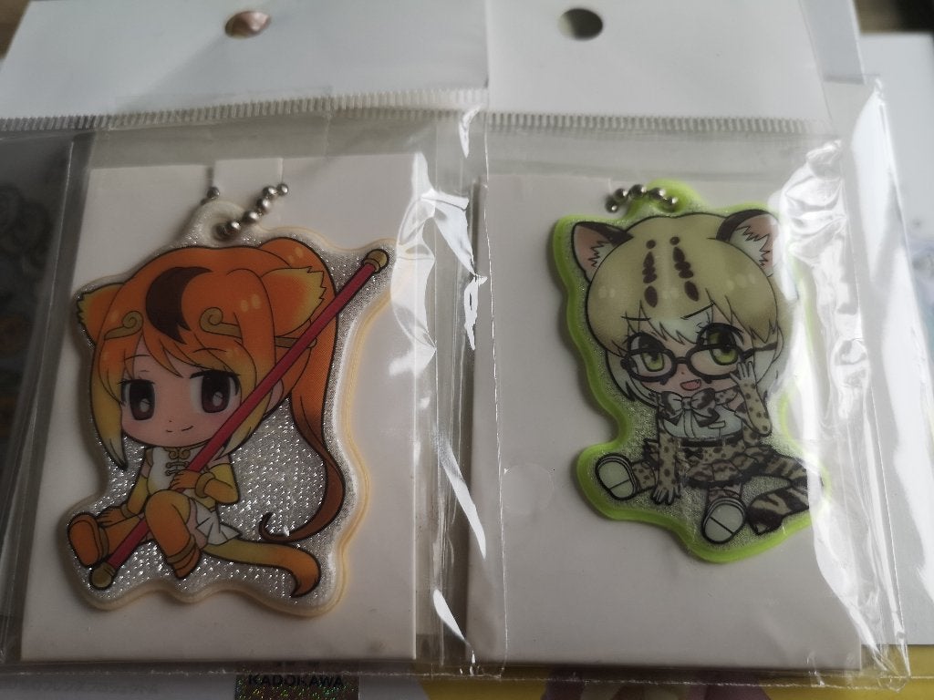 Acrylic hangers kemono friends anime/game goudaap en margay, Ophalen of Verzenden, Nieuw, Dier of Natuur