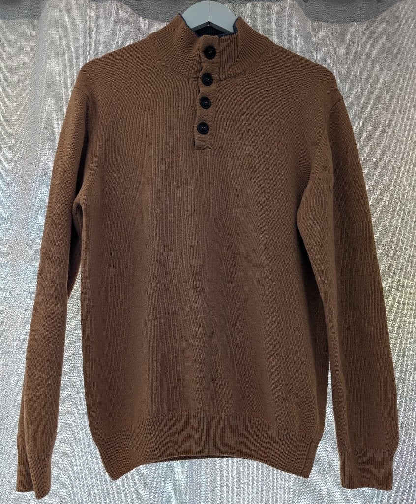 Lorenzo Magni trui wolmix opstaande kraag (Maat XL) Nieuw, Bruin, Ophalen of Verzenden, Lorenzo Magni, Maat 56/58 (XL)