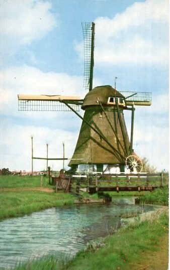 (ZH358) Ansichtkaart Hazerswoude molen Rijnenburgermolen, Ophalen of Verzenden, 1960 tot 1980, Ongelopen, Zuid-Holland