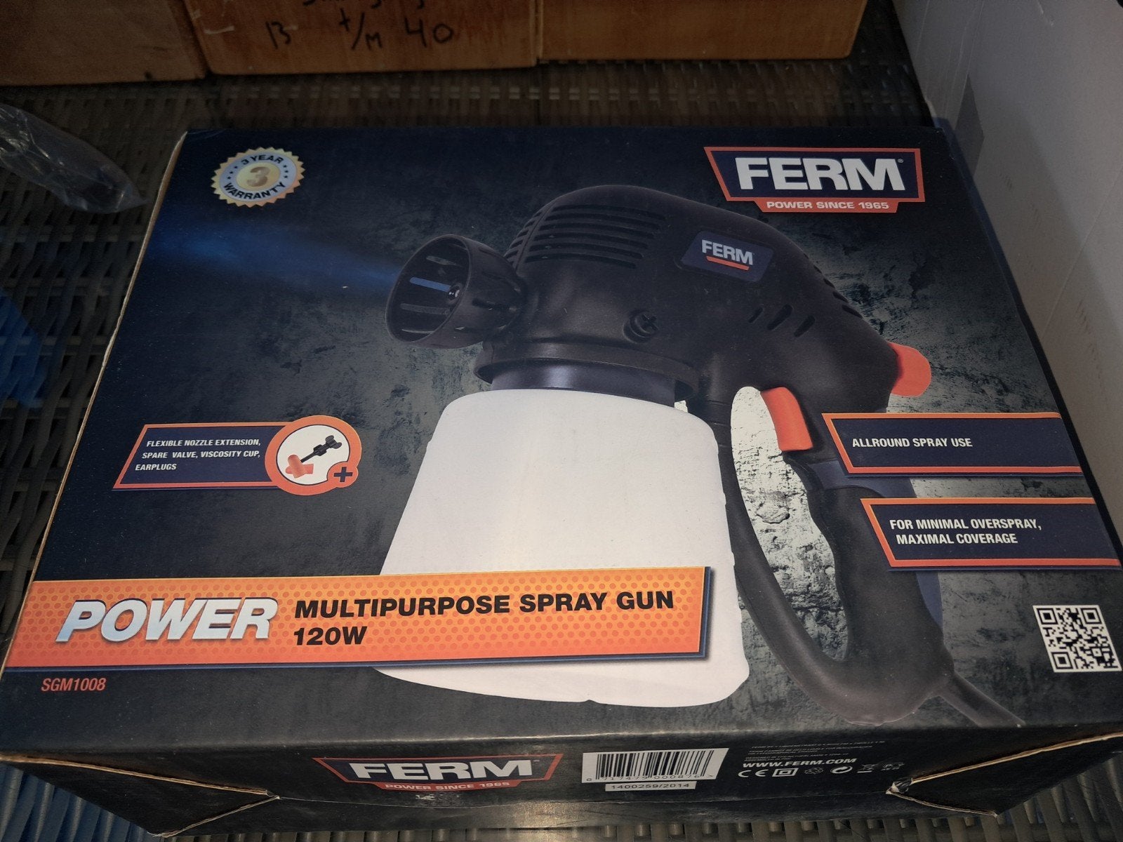 Ferm Power Multipurpose Spuitpistool 120W SGM1008, Ophalen of Verzenden, Nieuw, Verfspuit of Verfpomp