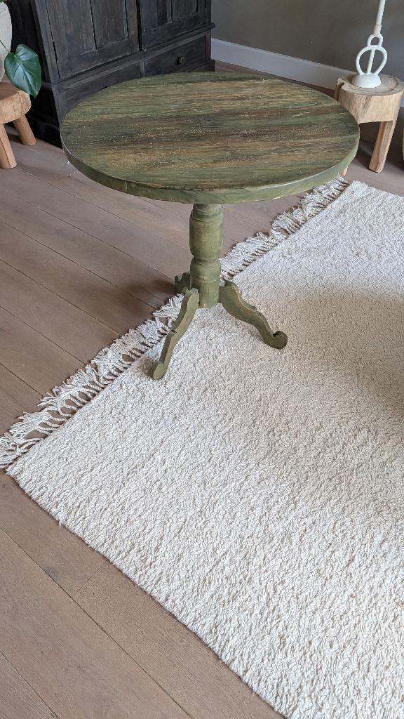 Houten Wijntafel, Ophalen, Rond, 55 tot 75 cm, Zo goed als nieuw