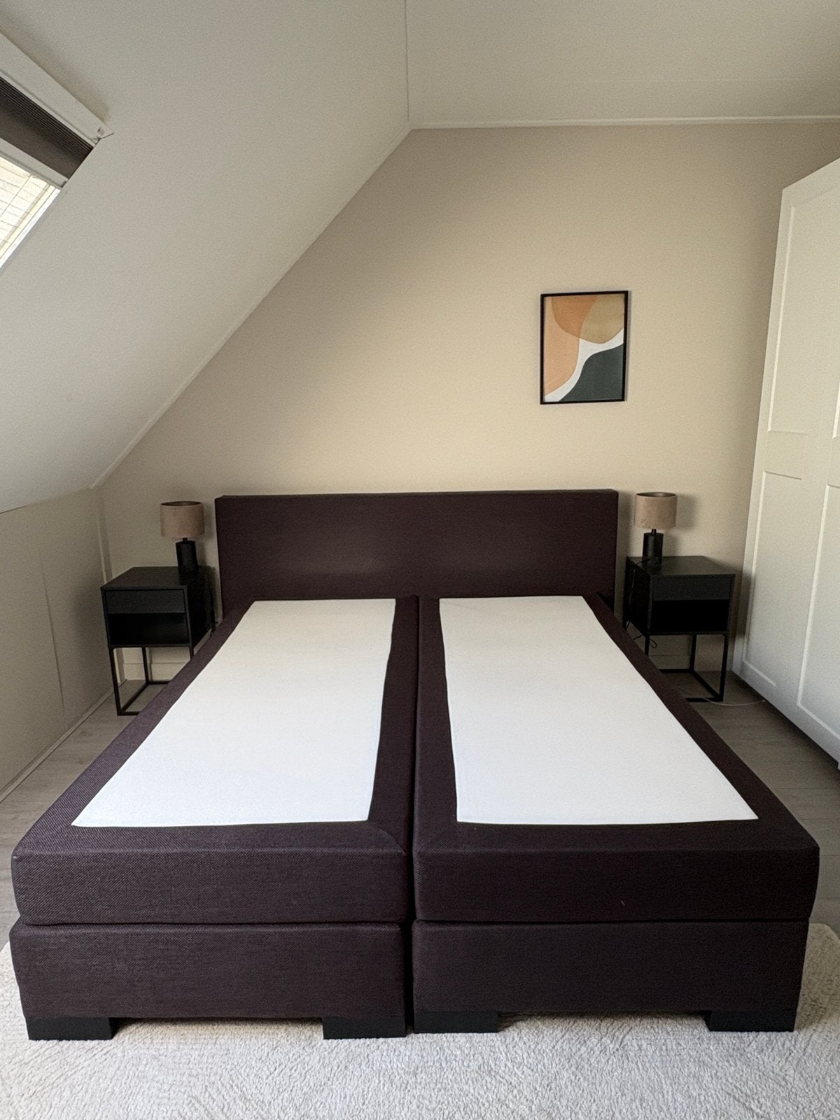 Boxspring 180x200, Ophalen, Tweepersoons, Zo goed als nieuw, 180 cm
