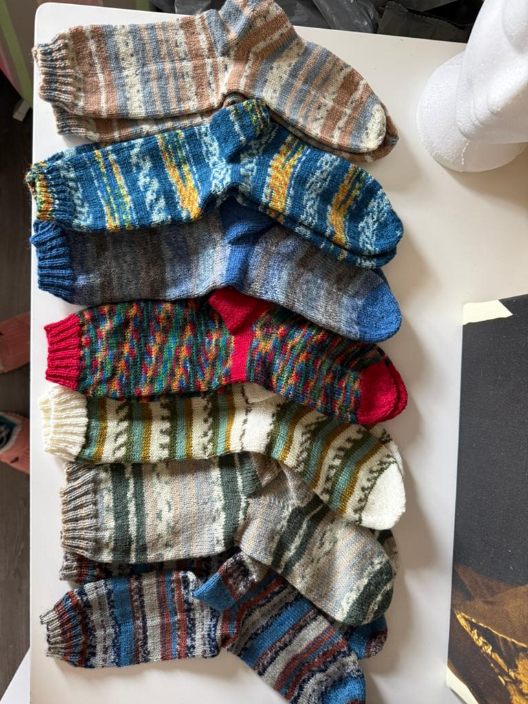 Handgebreide sokken, Kleding | Dames, Sokken en Kousen, Sokken en Kniesokken, Overige kleuren, Nieuw, Ophalen of Verzenden
