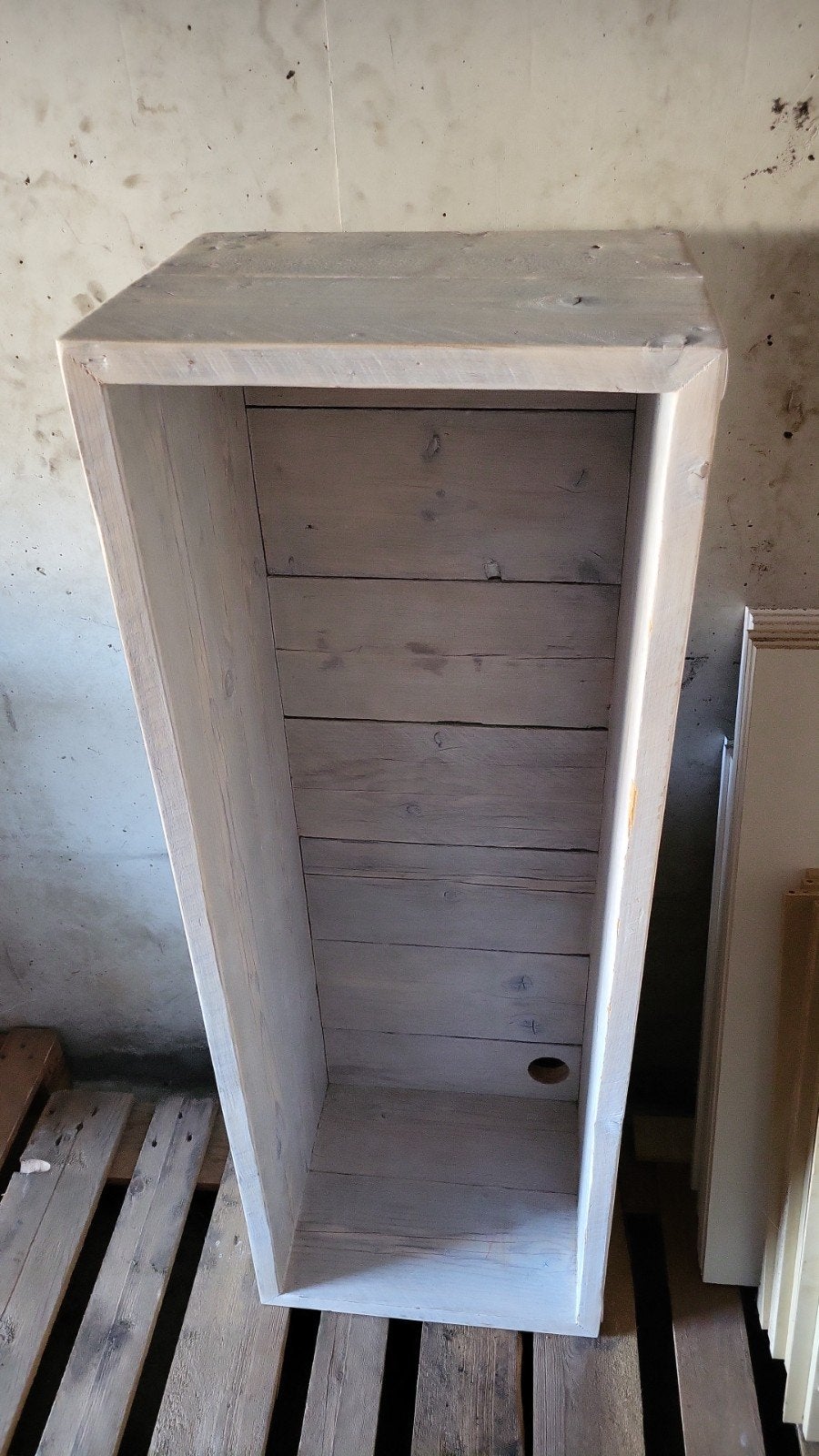 Houten TV Meubel - Robuust en Stijlvol, Ophalen, Gebruikt, 100 tot 150 cm, 25 tot 50 cm