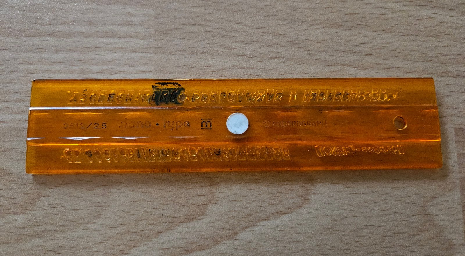 Standardgraph lettersjabloon 2,5 mm, Ophalen of Verzenden, Gebruikt