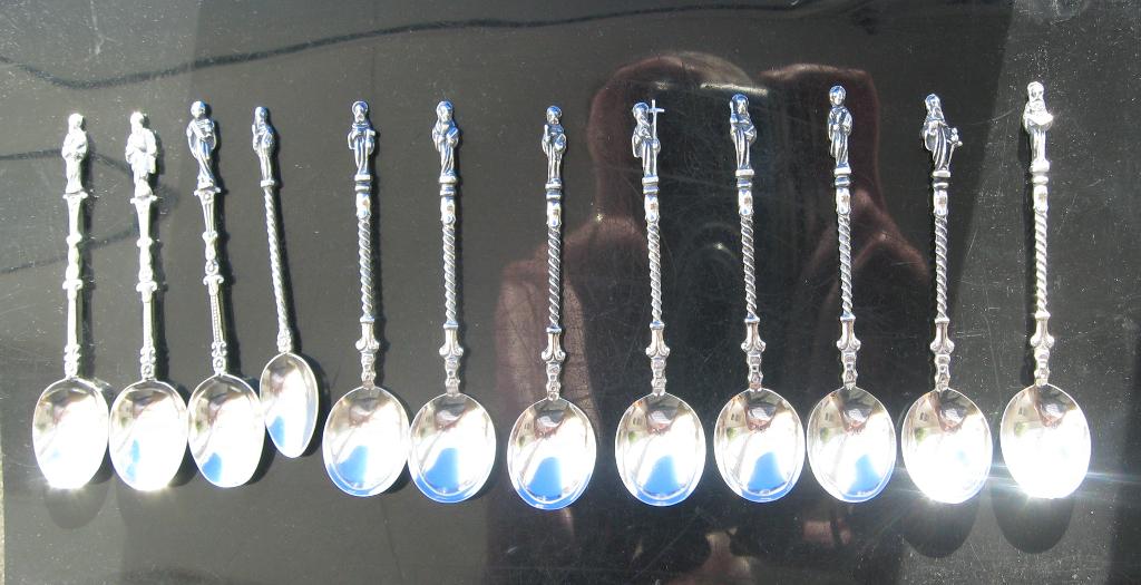 Zilveren Apostel lepeltjes, Antiek en Kunst, Verzenden, Zilver