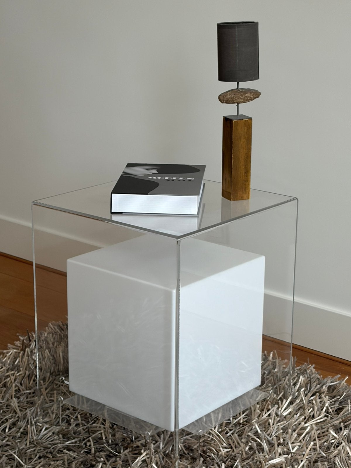 Canberra White design tafellamp / bijzettafel, Ophalen, Zo goed als nieuw