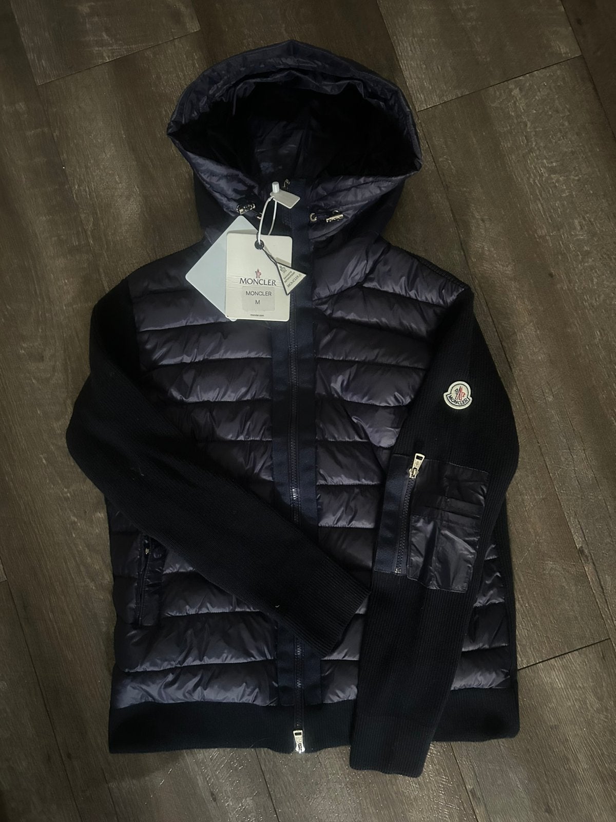 Moncler cardigan blauw herenjas nieuw ongebruikt maat M, Ophalen of Verzenden, Zo goed als nieuw, Zwart