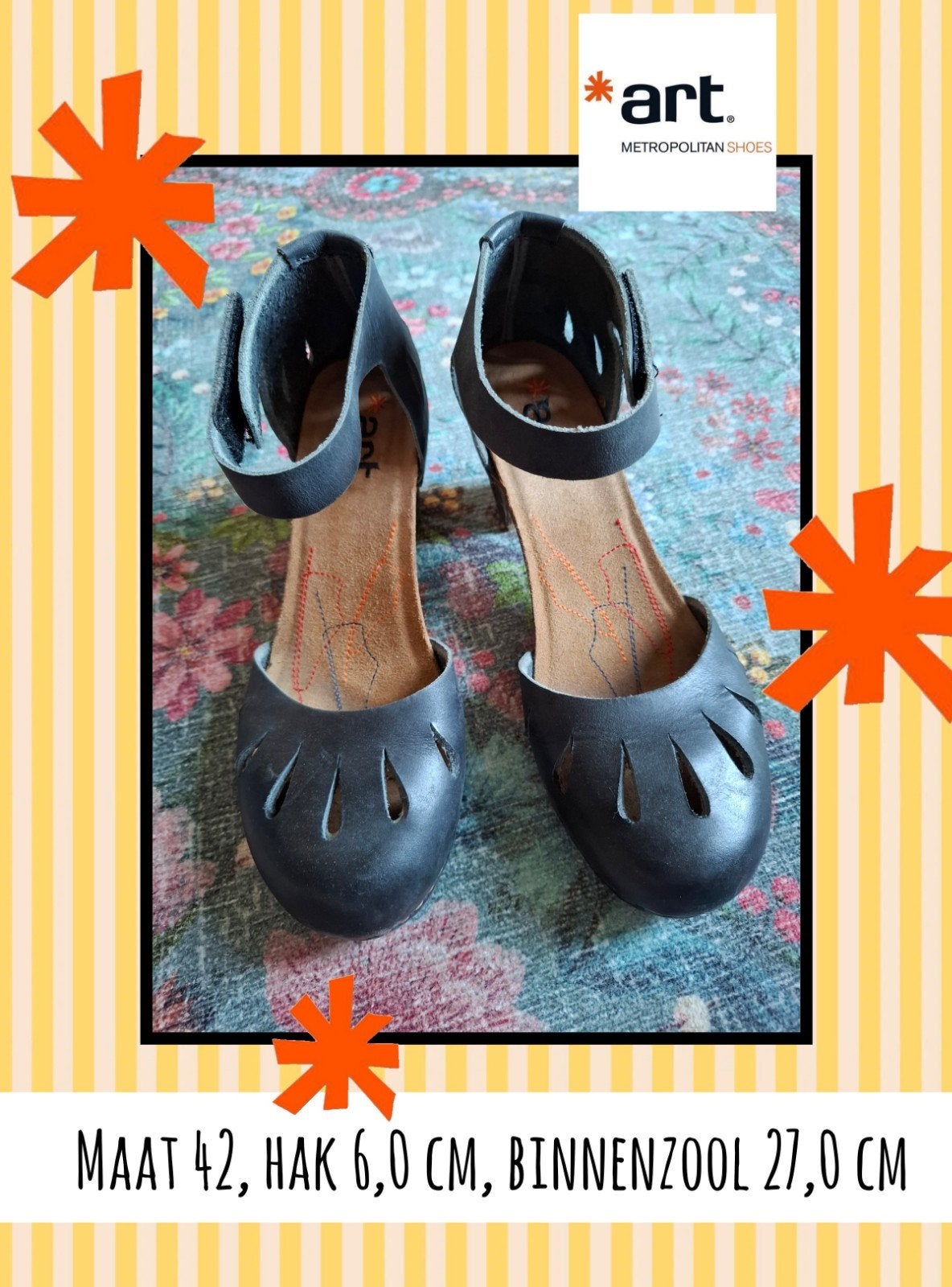 ART Company hakken zwart, maat 42, zgan, Pumps, Verzenden, Zwart, ART