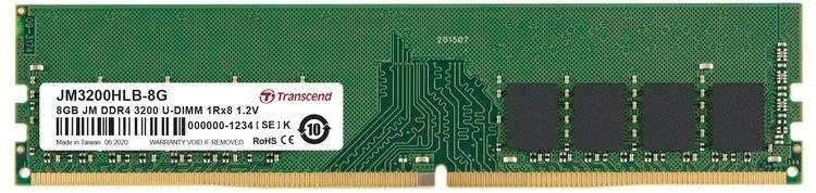 Transcend JM3200HLB-8G 8GB DDR4 3200MHz RAM Geheugen, Computers en Software, DDR4, 8 GB, Ophalen of Verzenden, Zo goed als nieuw