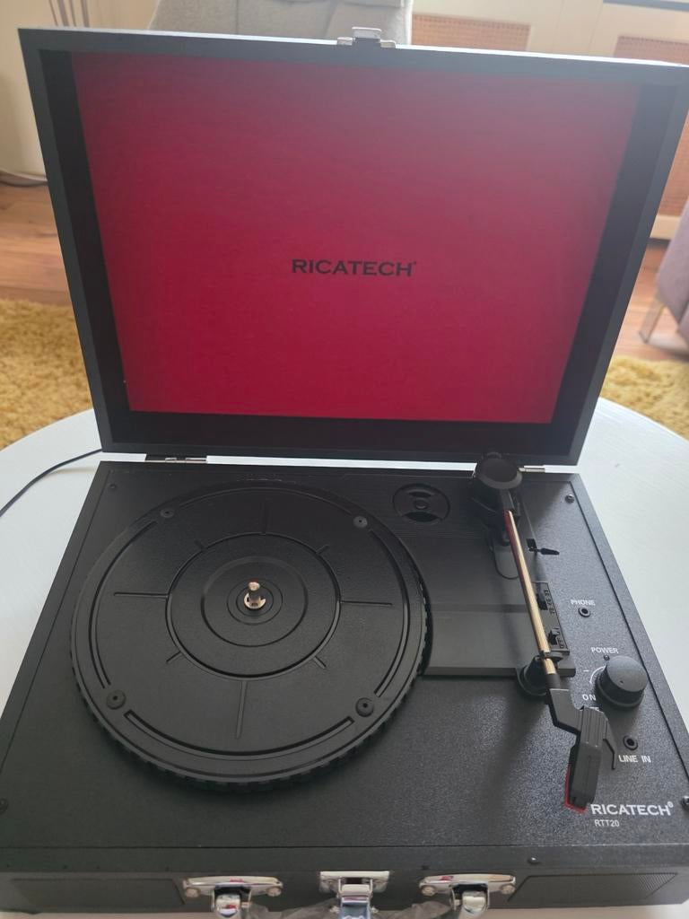Ricatech RTT20 Platenspeler - Draagbaar en Compact, Ophalen of Verzenden, Nieuw, Platenspeler, Automatisch