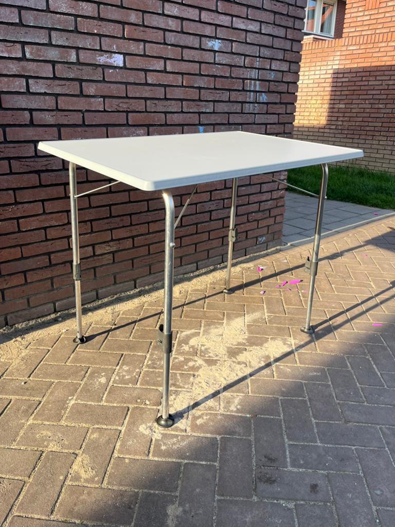 🟢Camping tafel hoogte verstelbare pootjes Nieuwstaat!., Ophalen, Zo goed als nieuw, Campingtafel