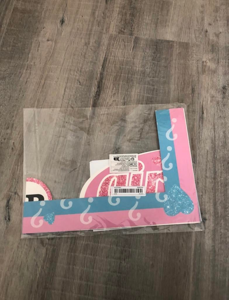 Photobooth / photo frame gender reveal, Ophalen of Verzenden, Zo goed als nieuw, Versiering, Geboorte of Huwelijk