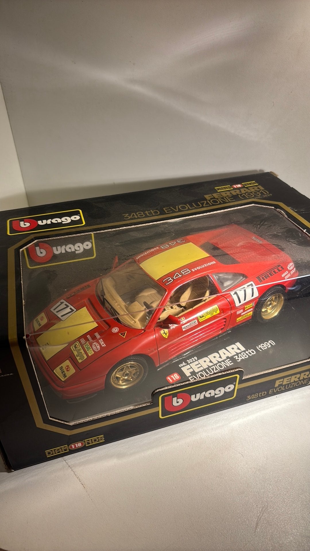 Ferrari 348 tb evoluzione Bburago 1.18, Ophalen of Verzenden, Bburago, A, A