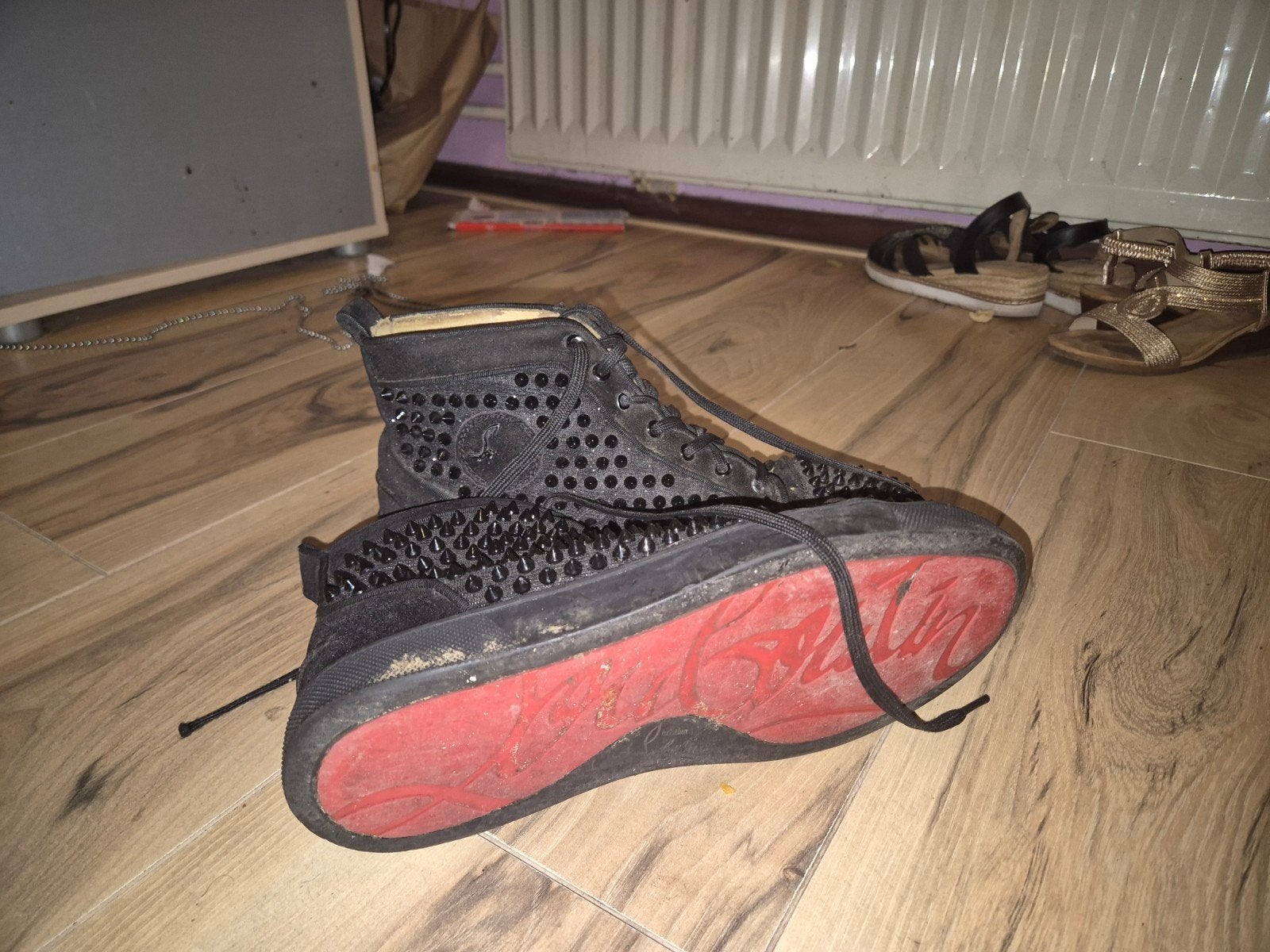 Christian Louboutin Sneakers met Spikes, Zwart, Ophalen of Verzenden, Sneakers of Gympen, Christian Louboutin