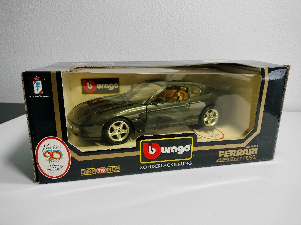 Ferrari 456GT Bburago jubileum 1992 speciale coating., Verzenden, Nieuw, Auto, Bburago