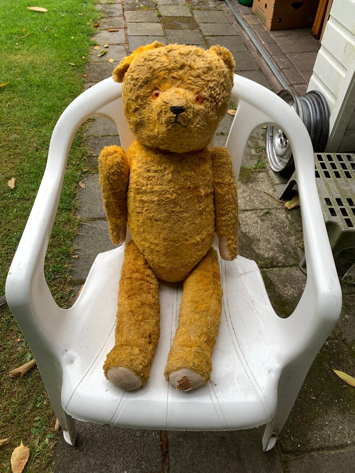 Antieke Teddybeer - 70 jaar oud - Vintage Knuffel, Ophalen, Gebruikt