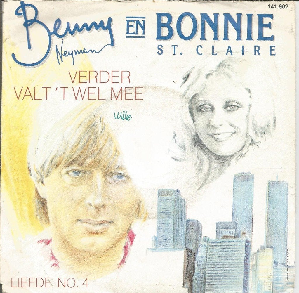 VERKOCHT Benny Neyman En Bonnie St. Claire – Verder Valt 't, Cd's en Dvd's, Gebruikt, Fotohoes, 7 inch, Ophalen of Verzenden