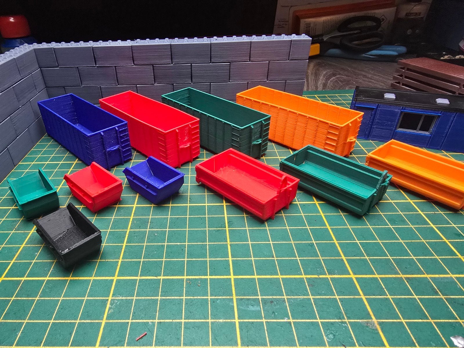 H0 containers 10m3, 15m3, 40m3 voor modelspoorbaan/diorama, Ophalen of Verzenden, Nieuw, Gelijkstroom of Wisselstroom, Overige merken