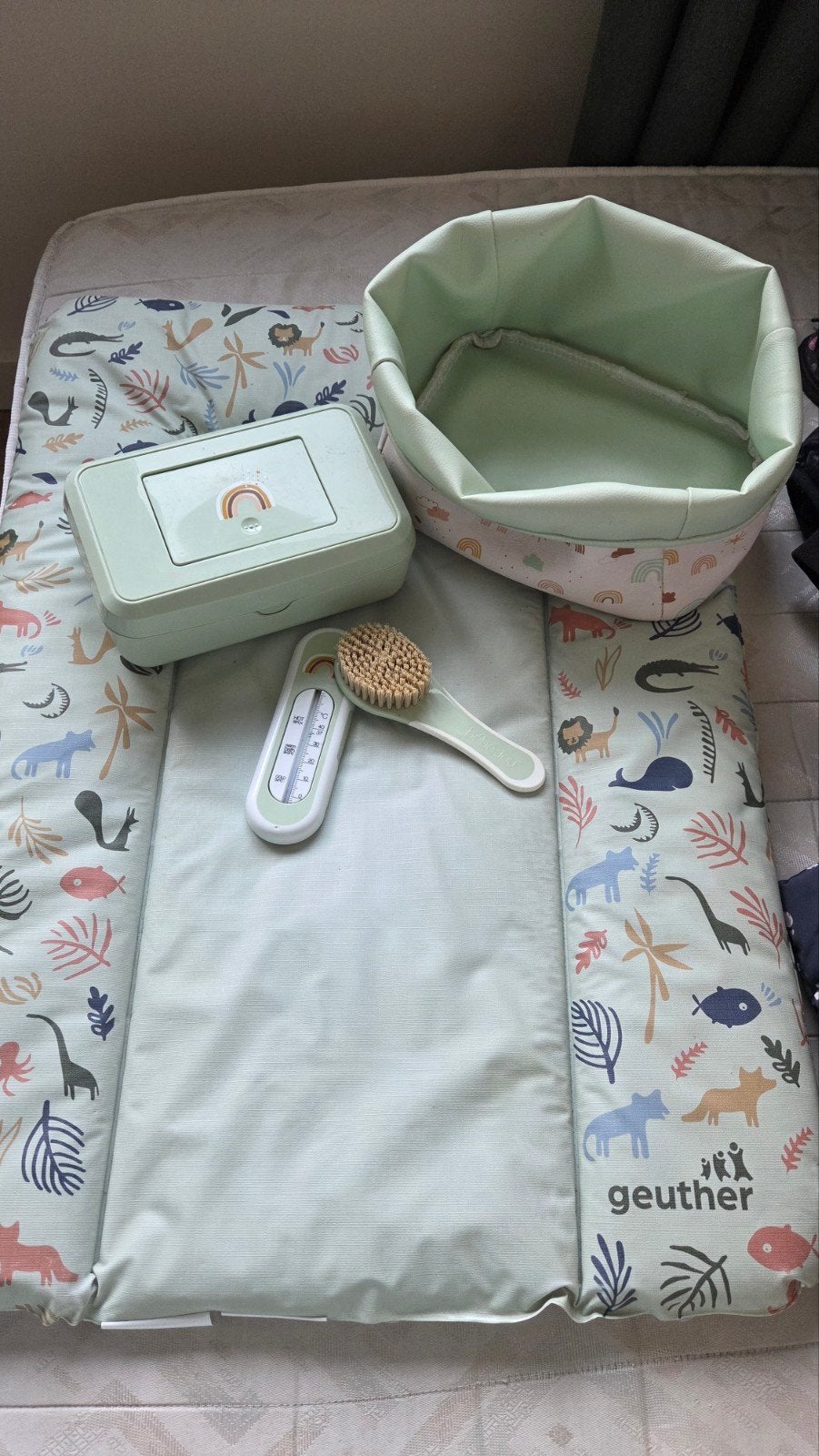Geuther Aankleedkussen met accessoires, Ophalen, Gebruikt, Aankleedkussen, Overige merken
