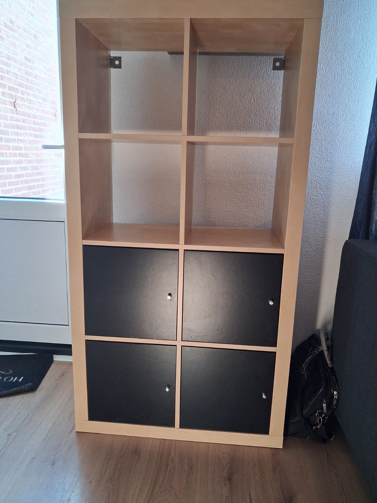 Kallax kast met 8 vakken en 4 deurtjes, Ophalen, 100 tot 150 cm, 50 tot 100 cm, Modern