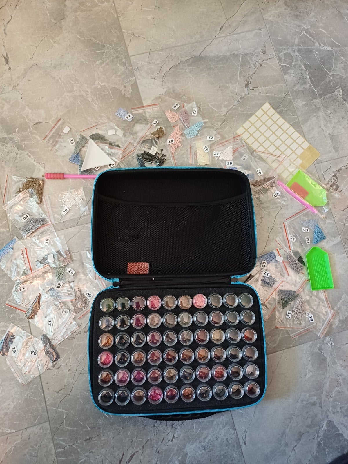 Diamond painting box,gebruikt., Hobby en Vrije tijd, Knutselen, Ophalen of Verzenden, Gebruikt, Diamond painting