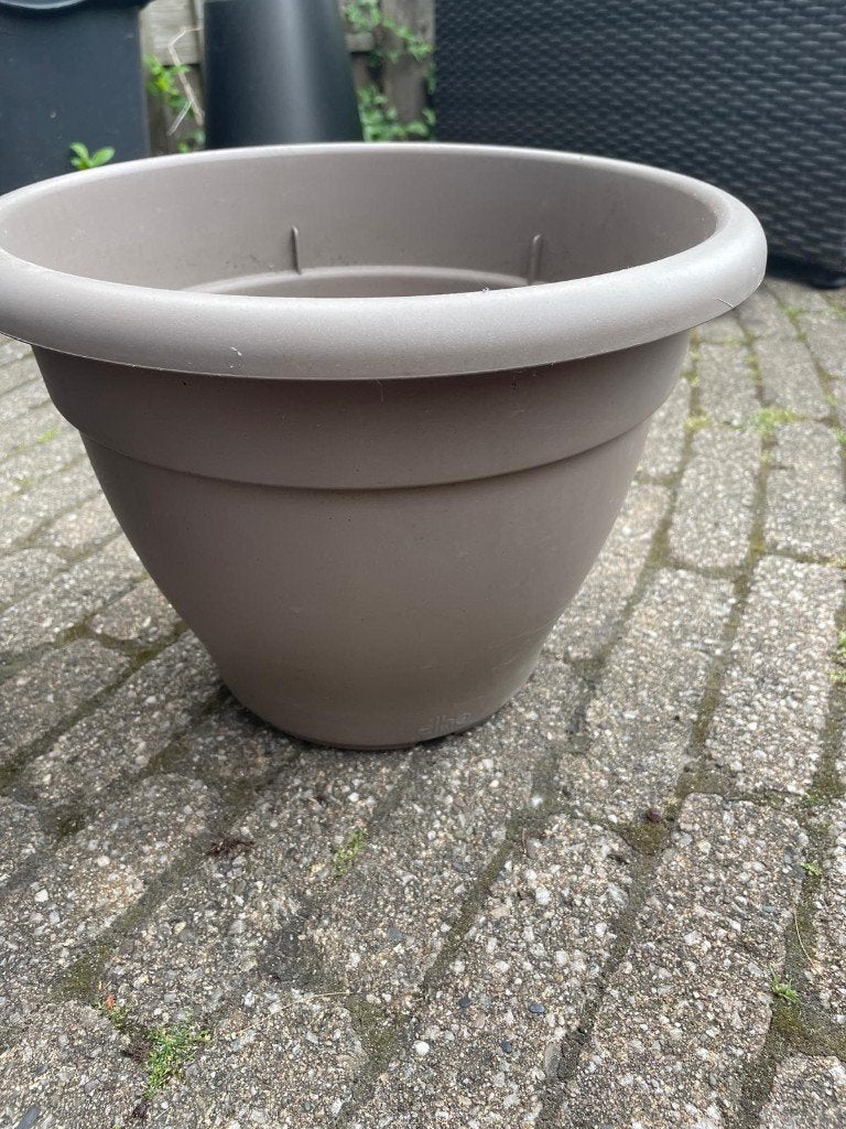 Elho Torino set van 2, Tuin en Terras, Ophalen, Kunststof, Rond, Nieuw