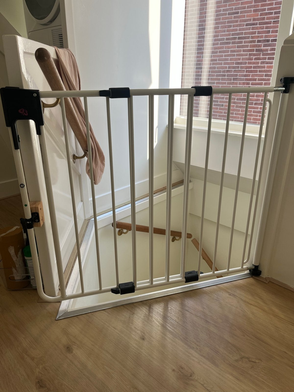 A3 Safetydoor Traphek Verstelbaar 75,5-116 cm, Kinderen en Baby's, Traphekjes, Ophalen, Gebruikt, Metaal of IJzer, 115 cm of meer