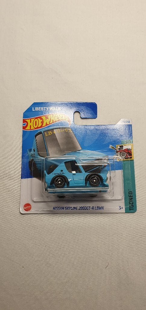 Hot wheels Nissan Skyline 2000 GT-R LBWK tooned blauw, Ophalen of Verzenden, Nieuw, Auto