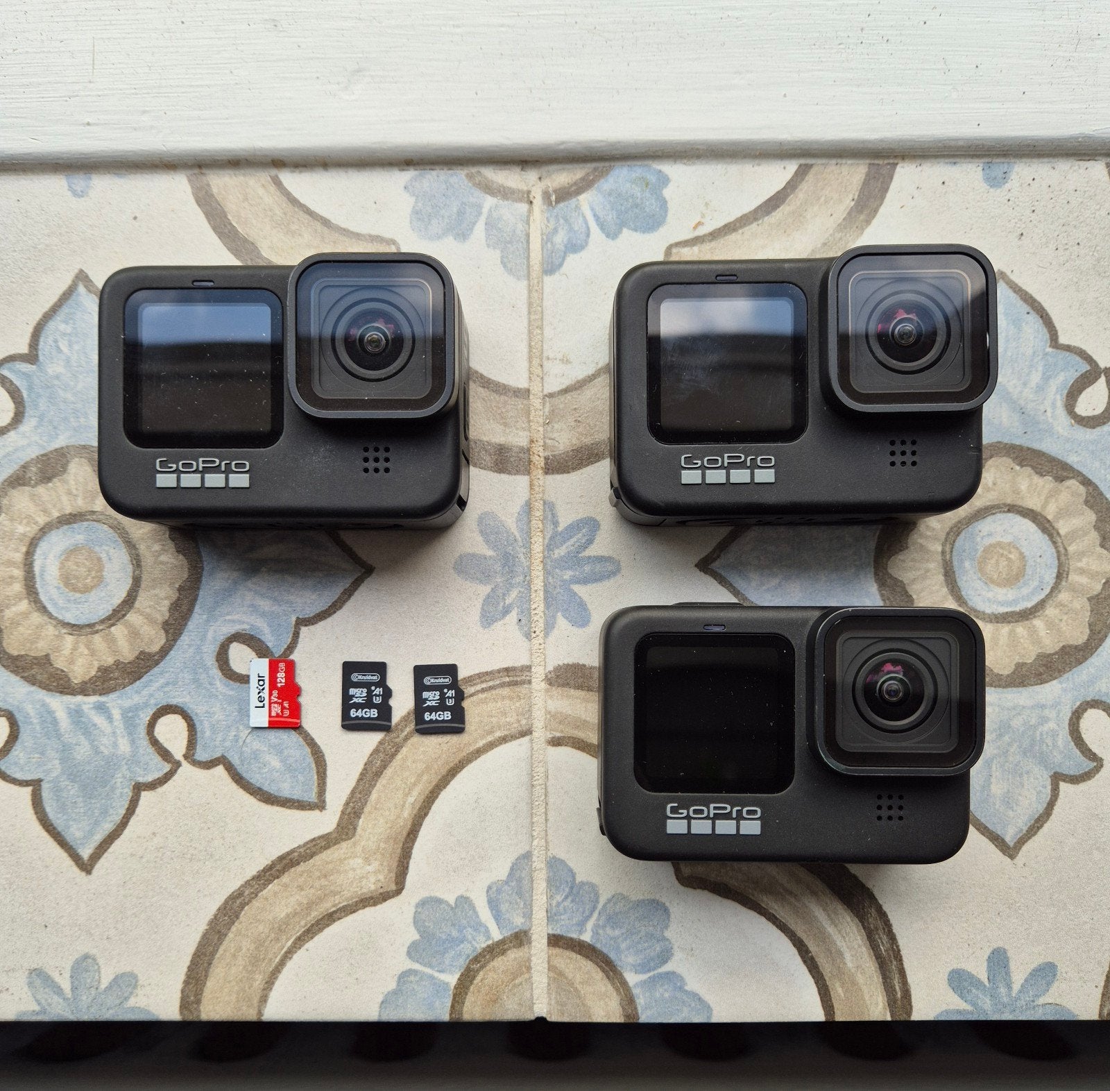 GoPro Hero 9 Black x3 met accessoires, Ophalen of Verzenden, Gebruikt, GoPro