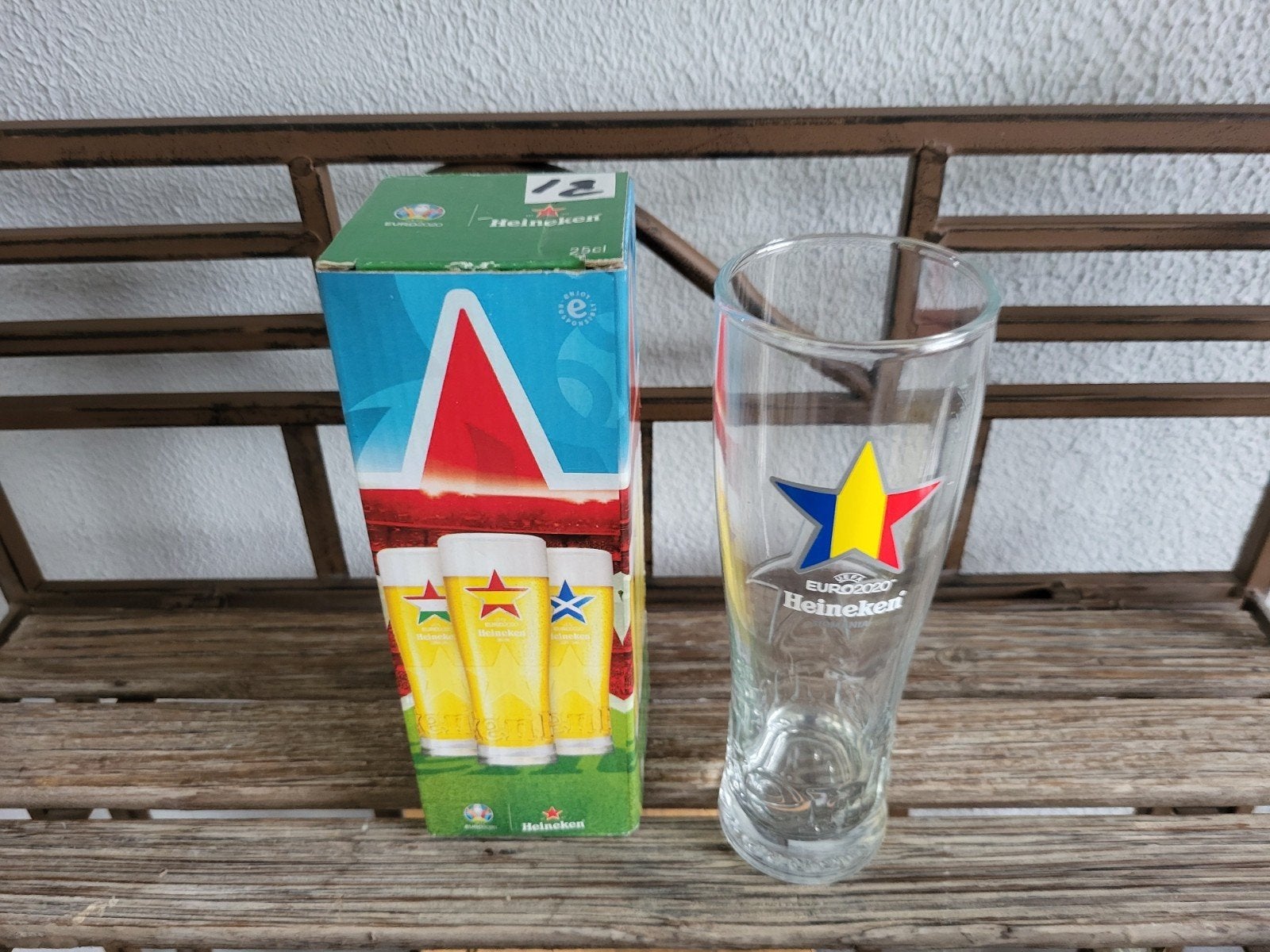 Heineken EURO2020 Roemenië bierglas 25cl, Ophalen, Nieuw