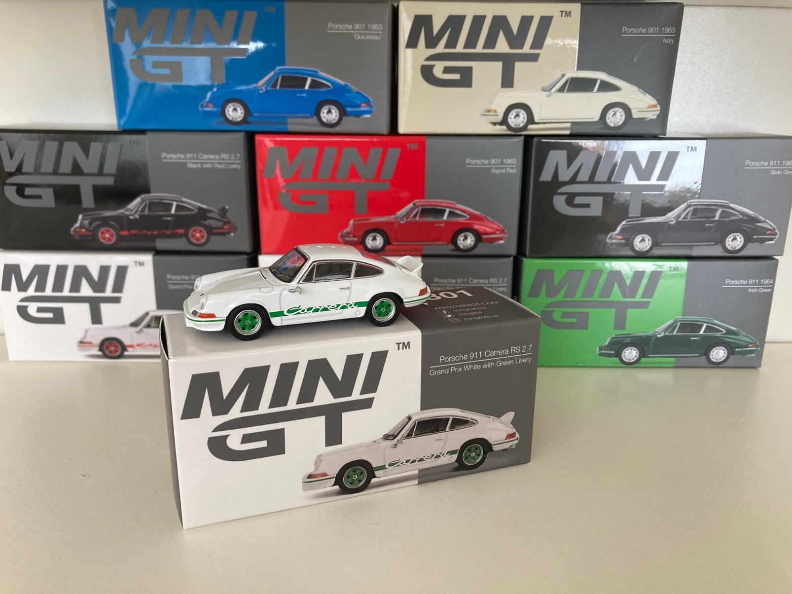 Mini GT Porsche 911 Carrera RS 2.7, Ophalen of Verzenden, Zo goed als nieuw, Auto