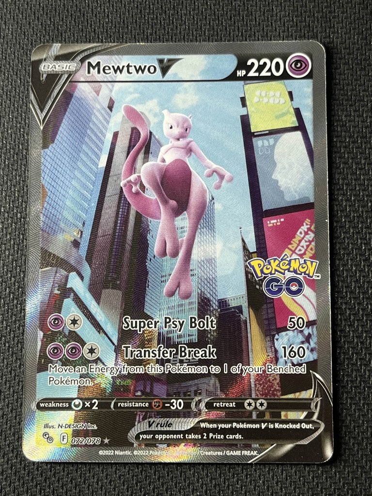 Mewtwo V (PGO 072), Ophalen of Verzenden, Nieuw, Losse kaart, Foil