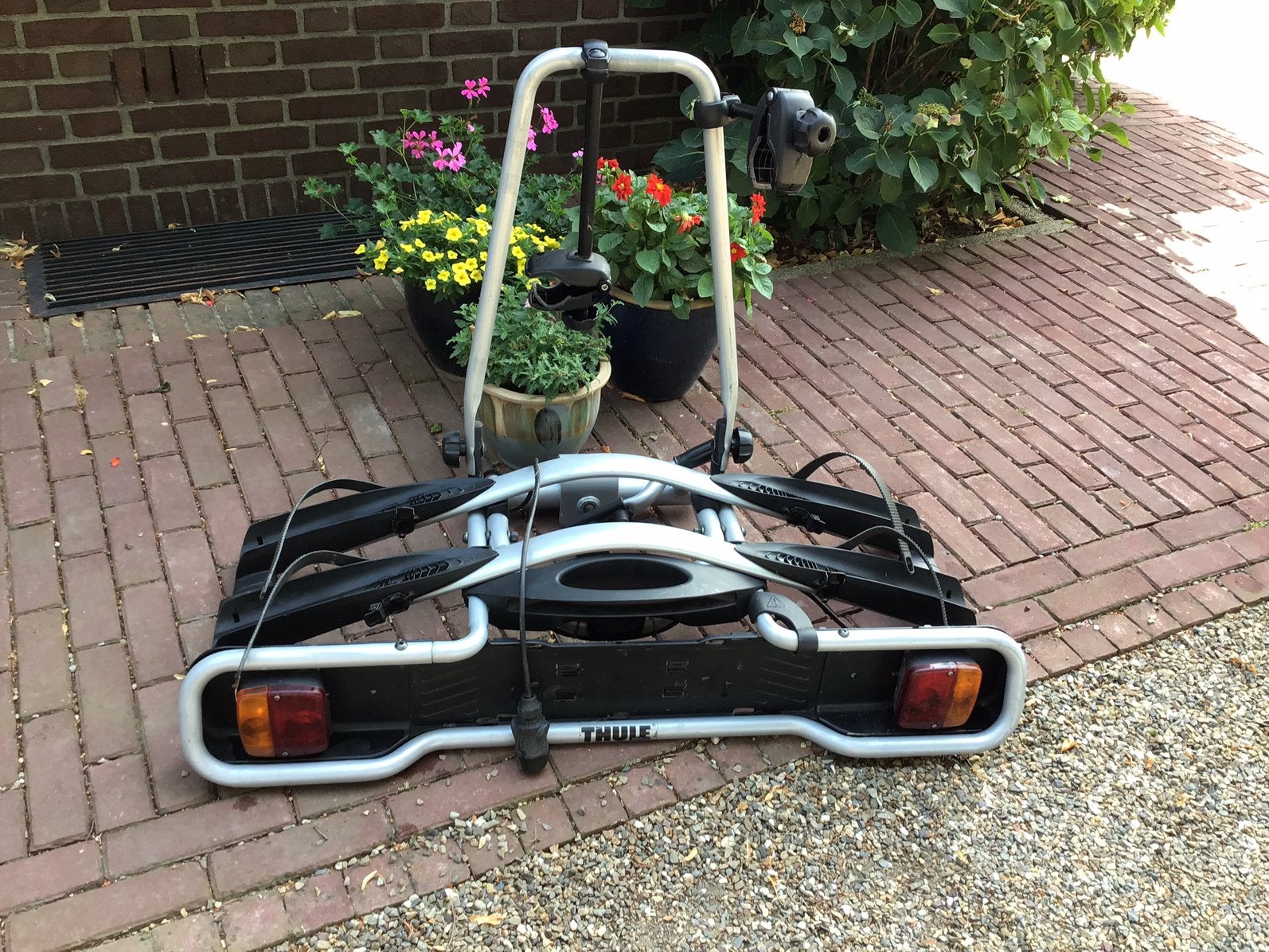 Thule fietsendrager voor 2 fietsen, Auto diversen, Fietsendragers, Gebruikt, Trekhaakdrager, 2 fietsen, Ophalen