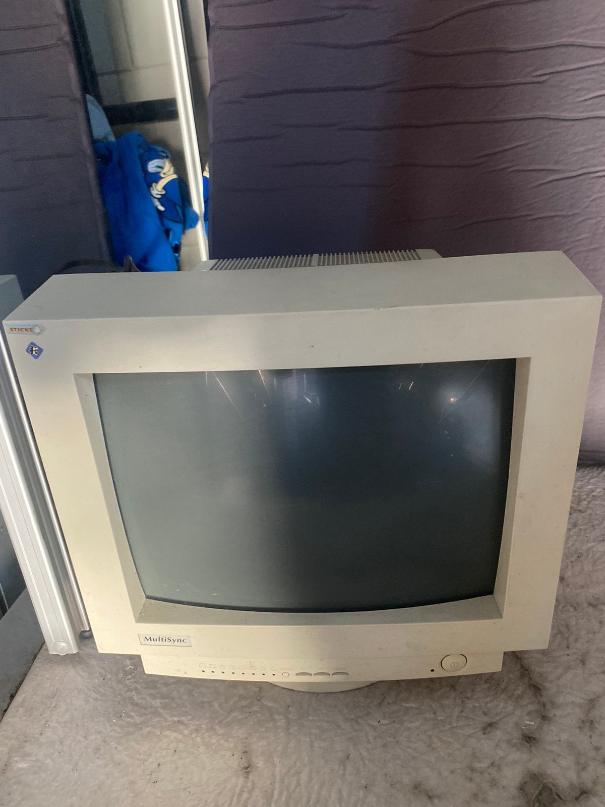 1997 crt blok computer scherm 486 retro monitor 386, Ophalen of Verzenden