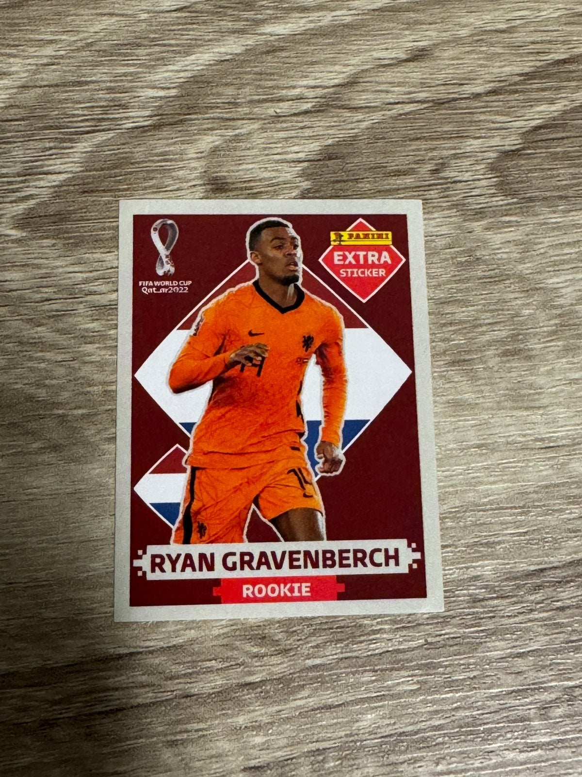 Panini Extra Sticker Qatar 22 Ryan Gravenberch, Ophalen of Verzenden, Zo goed als nieuw, Buitenlandse clubs, Poster, Plaatje of Sticker