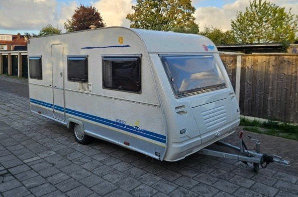 Sun Roller Portofino 430 caravan 4 / 5 persoons met kenteken, Overige merken, 2 aparte bedden, Rondzit, Bedrijf
