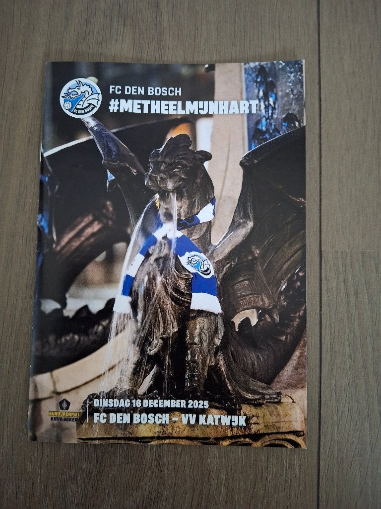 Programmaboekje FC Den Bosch-Katwijk 2025 beker, Verzamelen, Ophalen of Verzenden, Zo goed als nieuw, Overige binnenlandse clubs