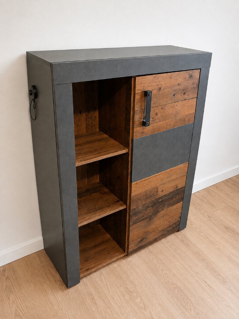 Stoere industriële kast, Ophalen, 100 tot 150 cm, 50 tot 100 cm, 25 tot 50 cm