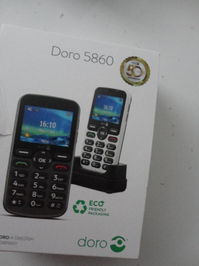 DORO 5860  mobiele telefoon, Telecommunicatie, Mobiele telefoons | Apple iPhone, Ophalen, 128 GB, Overige modellen, Zwart