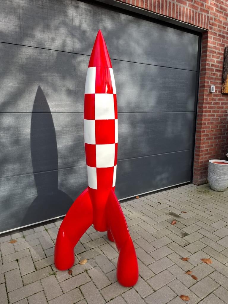 Kuifje raket naar de maan beeld, 1m80 hoog, Ophalen, Kuifje, Nieuw, Beeldje of Figuurtje